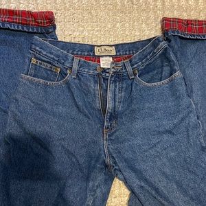 Adorable Flannel-lined L.L. Bean jeans